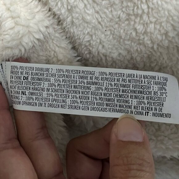 Forever 21 Olive Green Faux Shearling Lined Parka - Size M - Picture 6 of 14